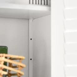 Armoire De Salle De Bains|Meuble De Salle De Bains Faible Profondeur|Sobuy Meuble Bas de Salle de Bain Buffet Commode Armoire de Rangement, BZR13-W,