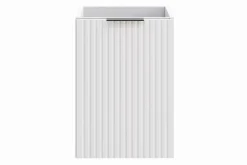 Armoire De Salle De Bains|Furnidea Meuble bas de salle de bain avec panier à linge ADEL BLANC40 cm