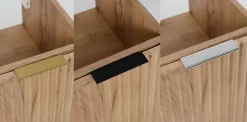 Armoire De Salle De Bains|Furnidea Meuble bas de salle de bain à suspendre avec une porte FLOW CHÊNE 40 cm