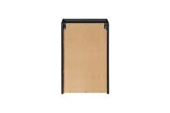 Furnidea Meuble bas de salle de bain avec panier à linge et plan NOVA NOIR 40 cm