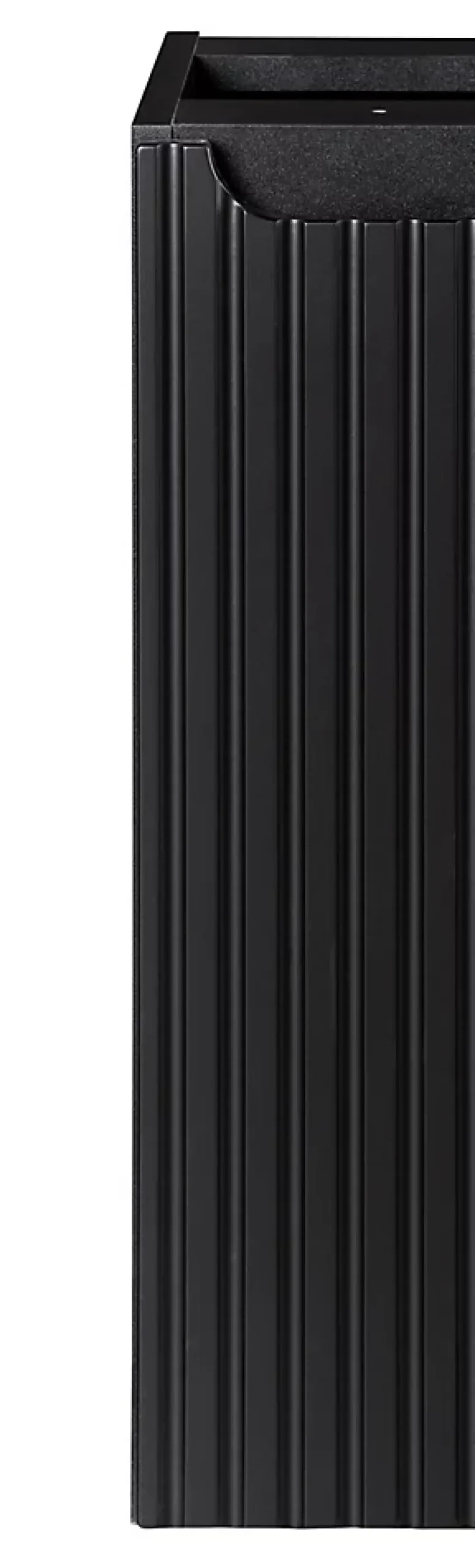 Furnidea Meuble bas de salle de bain avec panier à linge et plan NOVA NOIR 40 cm