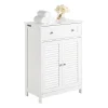 Meuble De Salle De Bains Faible Profondeur|Etagère Salle De Bains|Sobuy Meuble Bas de Salle de Bain Armoire Toilette Buffet Commode, FRG238-W,