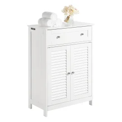 Meuble De Salle De Bains Faible Profondeur|Etagère Salle De Bains|Sobuy Meuble Bas de Salle de Bain Armoire Toilette Buffet Commode, FRG238-W,
