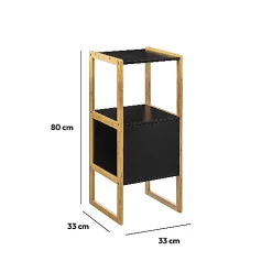 5Five Meuble bas sous lavabo Naturéo noir - Blanc-