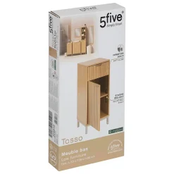 Etagère Salle De Bains|5Five Meuble bas Tasso 2 portes effet bois naturel - Beige-
