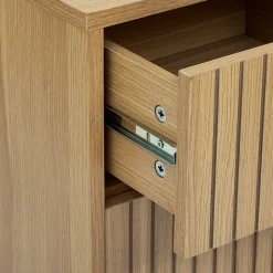 Etagère Salle De Bains|5Five Meuble bas Tasso 2 portes effet bois naturel - Beige-