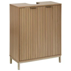 5Five Meuble bas Tasso sous lavabo effet bois naturel - Beige-