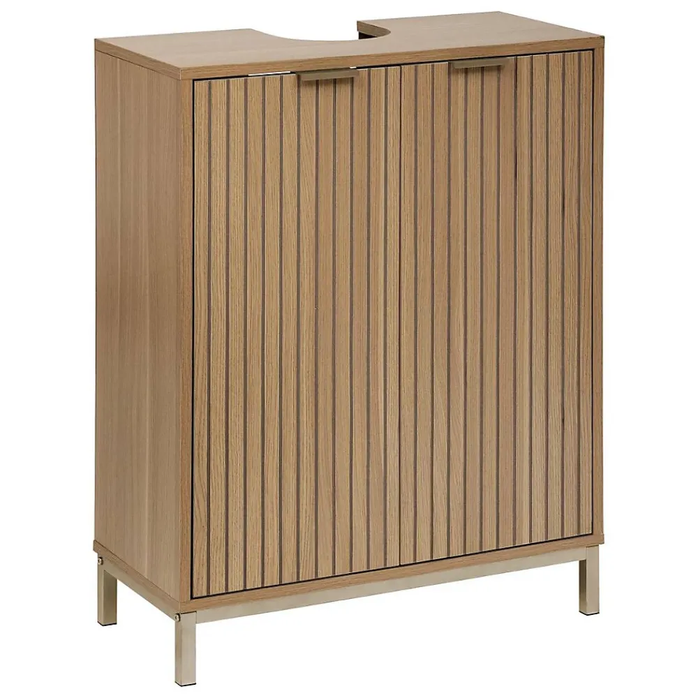 5Five Meuble bas Tasso sous lavabo effet bois naturel - Beige-