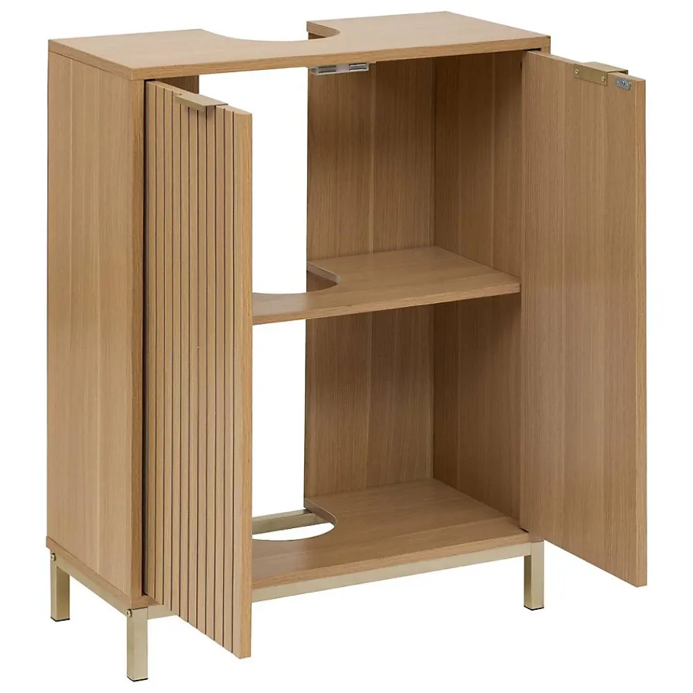 5Five Meuble bas Tasso sous lavabo effet bois naturel - Beige-