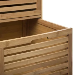 Etagère Salle De Bains|5Five Meuble colonne 3 tiroirs Bambou Sicela -