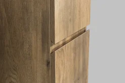 Colonne De Salle De Bains|Bernstein Meuble Colonne Armoire suspendue MDF Chêne 165x35x30cm, charnière à droite, Livrée assemblée - ALICE