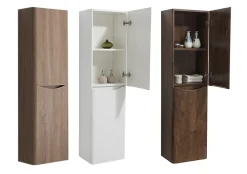 Colonne De Salle De Bains|Bernstein Meuble Colonne de rangement 40x150x30cm (LxHP) - SMILE - Colonne et latérale à gauche, Chêne blanchi