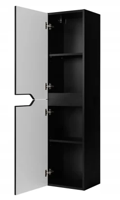 Colonne De Salle De Bains|Furnidea Meuble colonne de salle de bain suspendu MODERN noir 35 x 136 cm