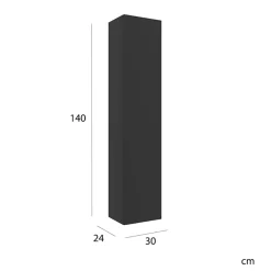 Colonne De Salle De Bains|Planète Bain Meuble colonne de salle de bain H 140 cm coloris noir mat à suspendre - KARAIB