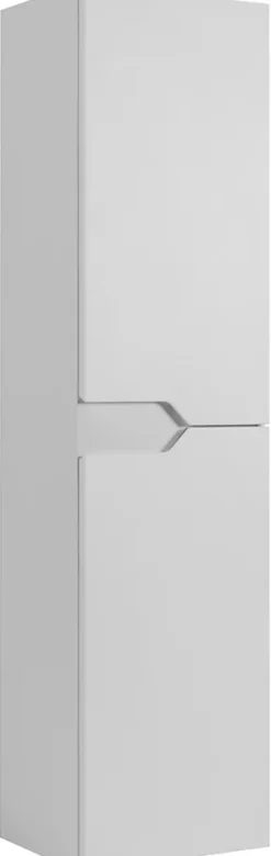 Furnidea Meuble colonne de salle de bain suspendu MODERN blanc 35 x 136 cm