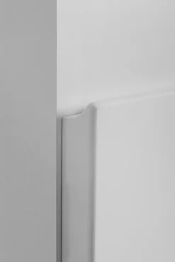 Furnidea Meuble colonne de salle de bain suspendu MODERN blanc 35 x 136 cm