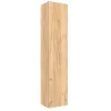 Planète Bain Meuble colonne de salle de bain H 140 cm effet chêne brut à suspendre - KARAIB