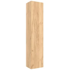 Planète Bain Meuble colonne de salle de bain H 140 cm effet chêne brut à suspendre - KARAIB