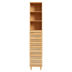 [En.Casa] Meuble colonne de salle de bain Epind bambou 180 x 33 x 30 cm naturel