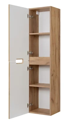 Colonne De Salle De Bains|Furnidea Meuble colonne de salle de bain suspendu VENA chêne 36 x 136 cm