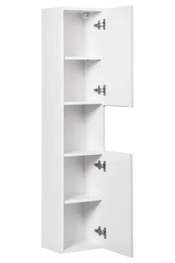 Furnidea Meuble colonne de salle de bain à suspendre NOVA BLANC 30 X 140 cm