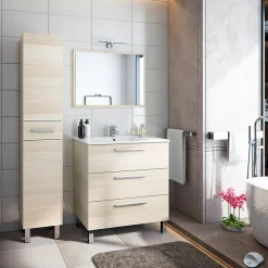 Ondee Meuble colonne de salle de bains l.35 cm effet bois Ondise