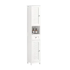 Sobuy Meuble Colonne de Salle de Bain Armoire haute, FRG236-W,