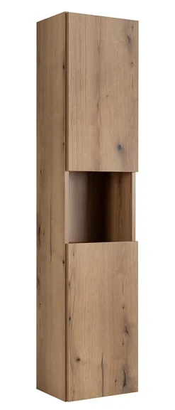 Furnidea Meuble colonne de salle de bain à suspendre NOVA OAK 30 X 140 cm