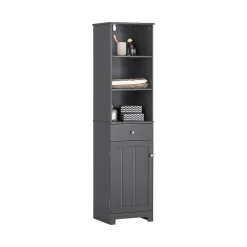 Colonne De Salle De Bains|Sobuy Meuble Colonne de Salle de Bain Armoire Rangement, BZR17-DG,
