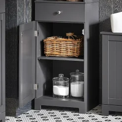 Colonne De Salle De Bains|Sobuy Meuble Colonne de Salle de Bain Armoire Rangement, BZR17-DG,