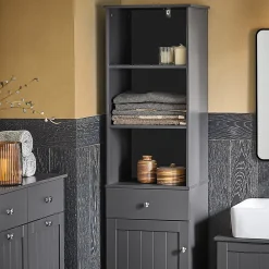Colonne De Salle De Bains|Sobuy Meuble Colonne de Salle de Bain Armoire Rangement, BZR17-DG,