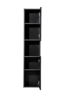 Colonne De Salle De Bains|Furnidea Meuble colonne de salle de bain à suspendre NOVA NOIR 30 X 140 cm
