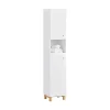 Sobuy Meuble Colonne de Salle de Bain avec 6 Compartiments de Rangement, BZR91-W,