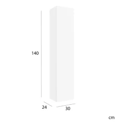 Planète Bain Meuble colonne de salle de bain H 140 cm coloris blanc mat à suspendre - KARAIB