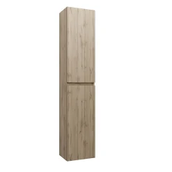 Colonne De Salle De Bains|Aurlane Meuble colonne pour salle de bains 2 portes finition chêne Naturel - 30x25x150 - TIMBER