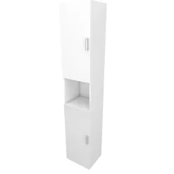 Colonne De Salle De Bains|Aurlane Meuble colonne pour salle de bains 35x30x182 cm - Blanc laqué - THRIFTY 35