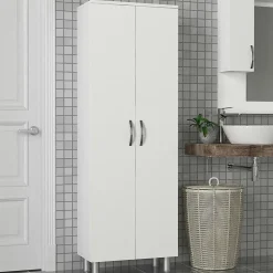 Armoire De Salle De Bains|Pier Import Meuble colonne salle de bains blanc 2 portes H 173, 6 cm JENA