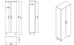Armoire De Salle De Bains|Pier Import Meuble colonne salle de bains blanc 2 portes H 173, 6 cm JENA