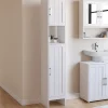 IDMarket Meuble colonne salle de bain WALDO 2 portes blanc