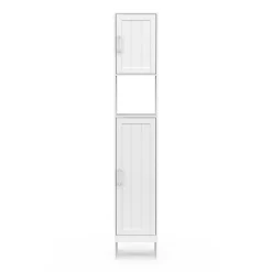 IDMarket Meuble colonne salle de bain WALDO 2 portes blanc