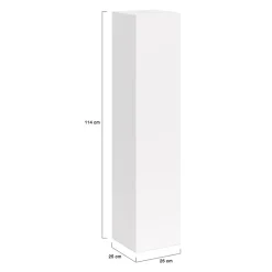 IDMarket Meuble colonne salle de bain suspendu blanc LILA