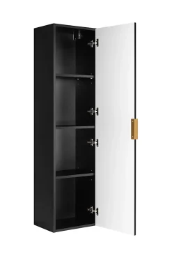 Colonne De Salle De Bains|Furnidea Meuble colonne suspendu de salle de bain ADEL NOIR 35 x 140 cm