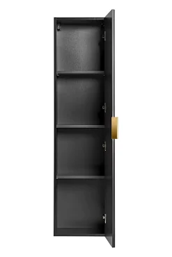 Colonne De Salle De Bains|Furnidea Meuble colonne suspendu de salle de bain ADEL NOIR 35 x 140 cm