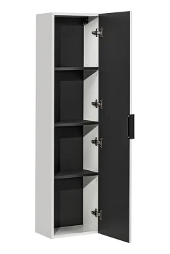 Furnidea Meuble colonne suspendu de salle de bain ADEL BLANC 35 x 140 cm