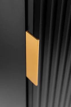 Colonne De Salle De Bains|Furnidea Meuble colonne suspendu de salle de bain FLOW noir 35 x 136 cm