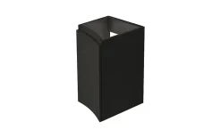 Meuble complément sous vasque graphite mat Vague 34 cm version gauche