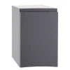 Meuble Sous-Vasque| Meuble complément sous vasque gris anthracite Vague 34 cm version gauche