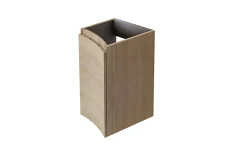 Meuble Sous-Vasque| Meuble complément sous vasque effet bois l.34 cm version gauche, Vague