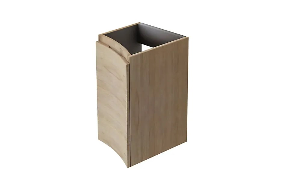 Meuble Sous-Vasque| Meuble complément sous vasque effet bois l.34 cm version gauche, Vague