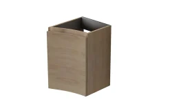 Meuble Sous-Vasque| Meuble complément sous vasque effet bois l.34 cm version droite, Vague